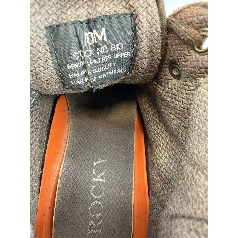 Rocky Brown Leather 810 Moc Toe Lace Up Chukka Boots Size 10 M